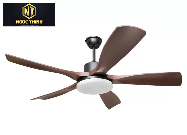 QUẠT TRẦN CÁNH NHỰA MÀU GỖ DÀNH CHO PHÒNG KHÁCH